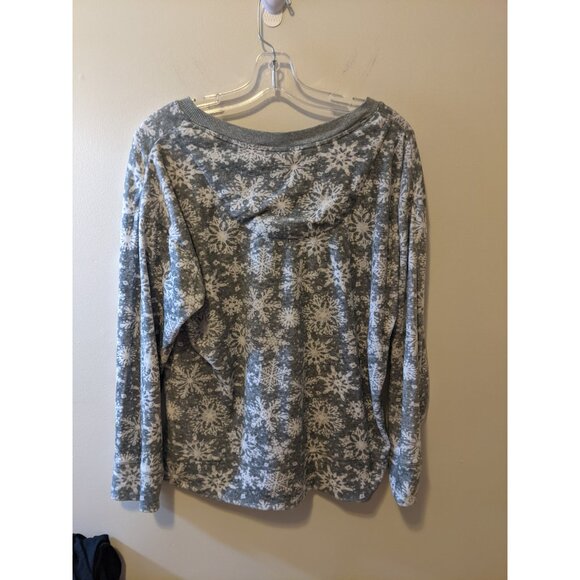 Womens Nautica Fleece Pajama Set Snowflake Print Winter Loungewear Comfy Soft M - Picture 6 of 12